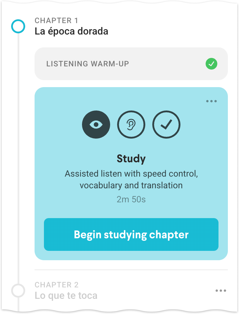 Chapters mobile screenshot